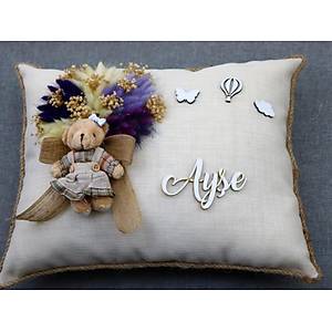 Keten Kuma�l� Ay�c�kl� Bebek Tak� Yast���