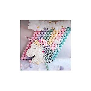 100 Adet Makaron Balon + 5 Mt. Balon Zinciri + Balon Pompas�, Kar���k Soft Renk Pastel Balon