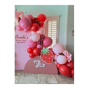Pembe K�rm�z� Balon Zinciri Seti 100'l�