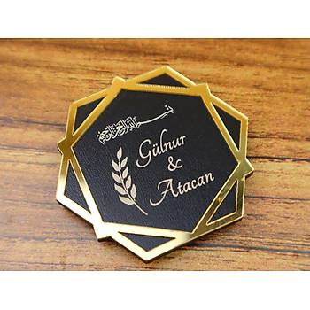 Sz Nian Kna Hediyelik - Ahap Magnet Nikah ekeri 6 cm