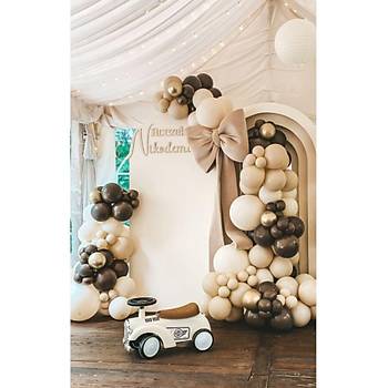 S�tl� Kahve �ikolata Kahve Deniz Kumu Balon Zinciri Seti 100'l�