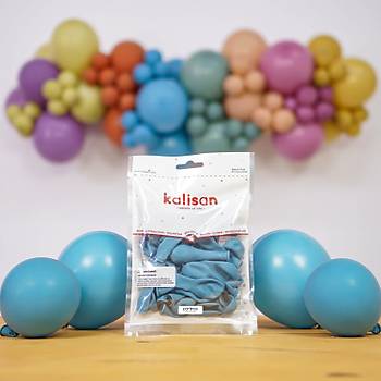 Kalisan Retro Cam Mavi Balon 5 inç 100'lü