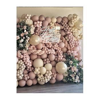 Retro Pink Blush Deniz Kumu Balon Zinciri Seti 100'l�