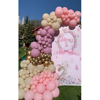 Pembe Gold Krom Balon Zinciri Seti 100'l�