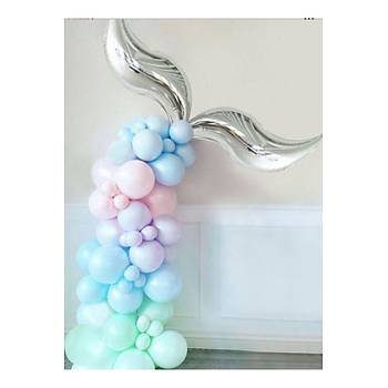 Deniz K�z� Kuyruk Folyo Balonlu Balon Zinciri Seti 81'li