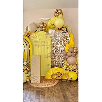 Deniz Kumu Sar� Gold Krom Balon Zinciri Seti 100'l�