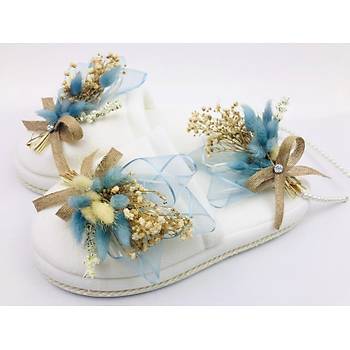 Kuru �i�ekli Lohusa Terlik Tak�m�