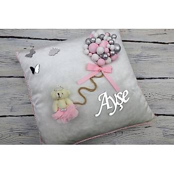 Kadife Baloncuklu Bebek Tak� Yast���