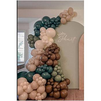 Kahve Ye�il Balon Zinciri Seti 100'l�