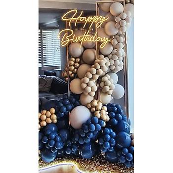 Gece Mavisi Deniz Kumu Duman Balon Zinciri Seti 100'l�