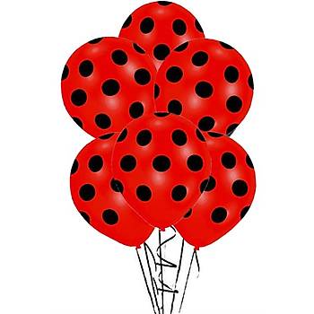 Kalisan Krmz Puantiyeli Balon  30 cm 100 Adet