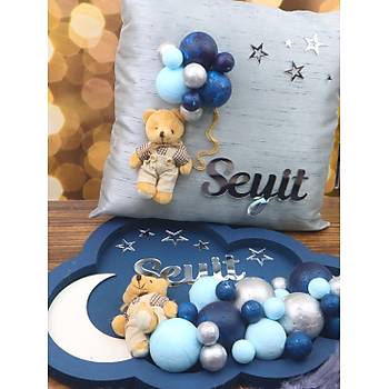 Ahap Bulut Bebek Kap Ss ve Yastk Takm
