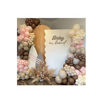 Kahve Pembe Deniz Kumu Balon Zinciri Seti 100'l�