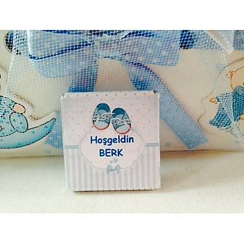 100 Adet simli Bebek ikolatas ve Sepeti