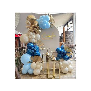 Lacivert mavi gold deniz kumu balon zinciri seti 100 l�