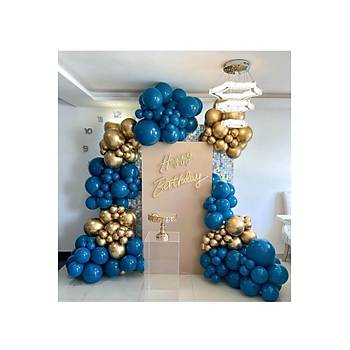 Retro Derin Okyanus Gold Krom Balon Z�nciri Seti