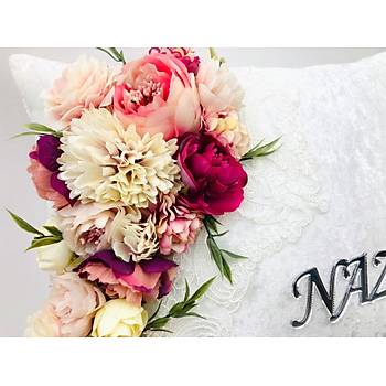 �i�ekli Dantelli Tak� Yast���