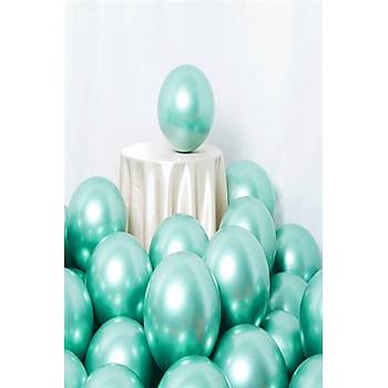 Yeil Krom Balon 40 cm - 10 Adet