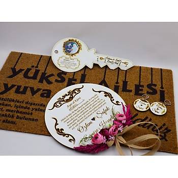 Ev Kap� S�s� Paspas ve Anahtarl�k Tak�m�