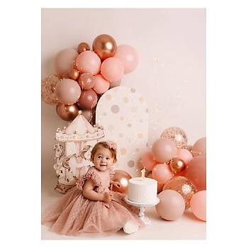 Rose Pembe Balon Zinciri Seti 60'l�