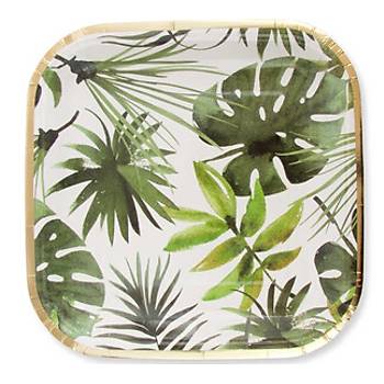 Varak Bask�l� Safari Temal� Karton Tabak 6'l� 23 cm