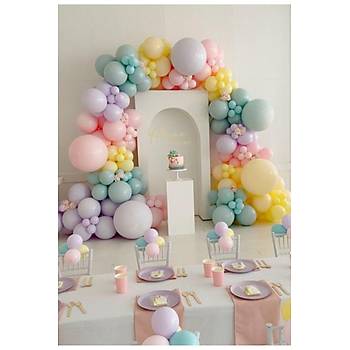K�� Ye�ili SAr� Ye�il Lila Balon Zinciri Seti 100'l�