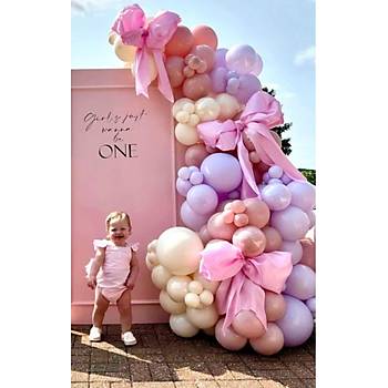 Pudra Lila Deniz Kumu Balon Zinciri Seti 100'l