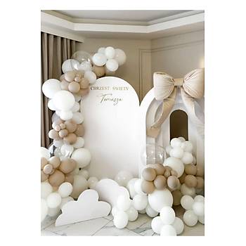 Hazelnut F�nd�k Beyaz Balon Zinciri Seti 100'l�