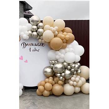 Retro ��l Kumu S�tl� Kahve Beyaz White Gold Krom 100'l�