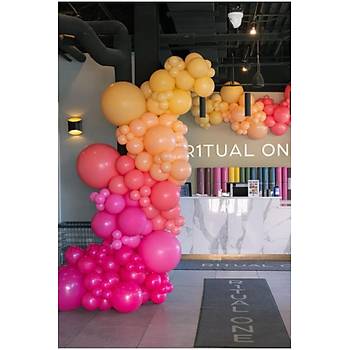 Fu�ya Somon �eftali Clay Pink Balon Zinciri Seti 103'l�