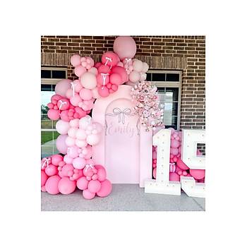 Pembe Tonlar Balon Zinciri Seti 100'l