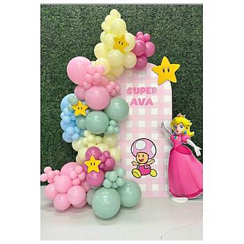 Pembe Sar� Ye�il Balon Zinciri Seti 100'l�