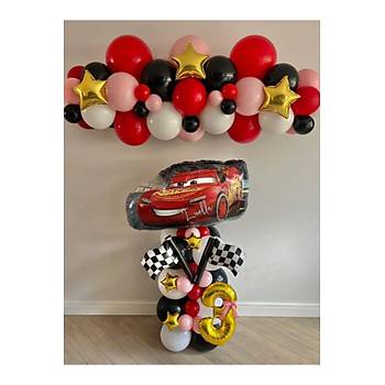 Mc Quenn Araba Temal� Balon Zinciri Seti 64 Adet