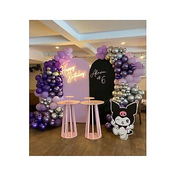 Lila mor g�m�� krom balon zinciri seti 100 l�