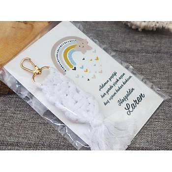 Sz, Nian, Kna Bebek Hediyelii Makrome Anahtarlk Bebek ekeri