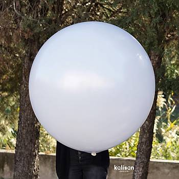 Kalisan Beyaz Dekorasyon Balonu 36 inc   2 Adet