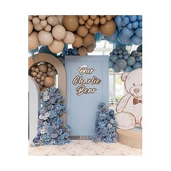 Retro F�rt�na Mavi Kahve ��l Kumu Balon Zinciri Seti