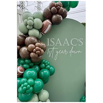 Koyu Ye�il K�� Ye�ili Kave Balon Zinciri Seti Safari Dinazor Konsept 100'l�