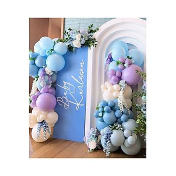 Mavi Lila Beyaz Gri Balon Z�nciri Seti 103'l�