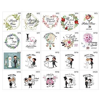 Kahveli ikolata ve Kutulu Aacak Magnet Nikah ekeri 6 cm - Sz Nian Kna Hediyelik