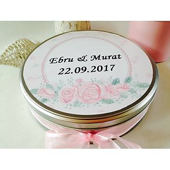 Byk Boy sim Baskl Metal Kutu Sz Nian ikolatas - 100 Adet ikolata 300 gr Draje