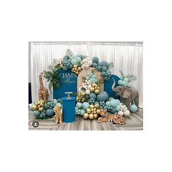 Ada�ay� k�� ye�ili gold krom balon zinciri seti 100l�