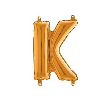 K Harfi Gold Renk Folyo Balon 60cm