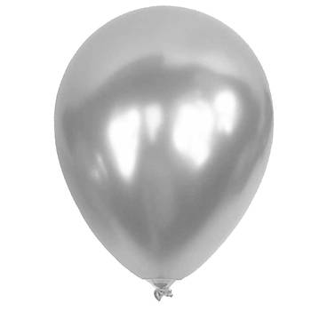 Gümüþ Metalik Balon - 10 Adet