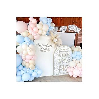 U�uk Pembe Ve Baby Blue Balon Zinciri Seti 100'l�