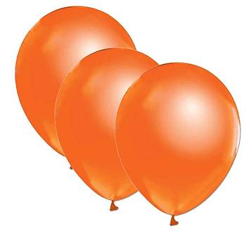 Turuncu Metalik Balon - 100 Adet
