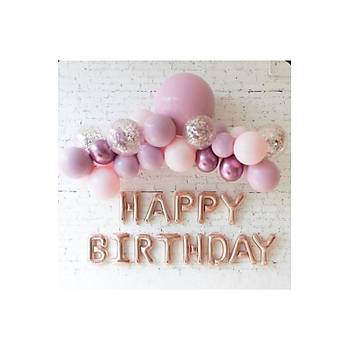 Pembe Mini Balon Zinciri Seti 50 Ad