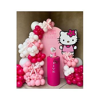 Fu�ya Pembe Beyaz Balon Zinciri Seti 100'l�