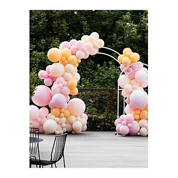 Pembe Deniz Kumu �eftali Balon Zinciri Seti 100'l�