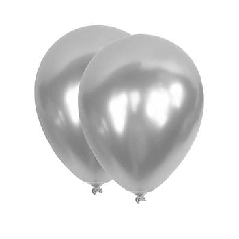 Gemar Gümüş Metalik Balon - 100 Adet